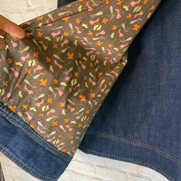 Oilily Girls Bohemian Jean Denim Wrap Dress with Faux Fur Collar Size 12Y - Picture 9 of 15